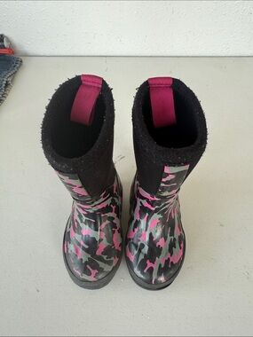 Kids Pink Camo Rain & Snow Boots
